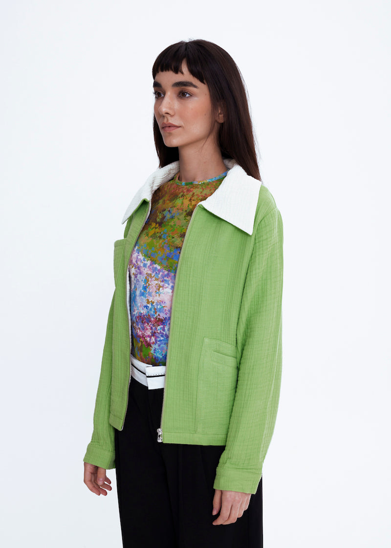 v-jacket-green-100-cotton-wide-collar-unisex-sustainable-ecofriendly-bomber-jackets