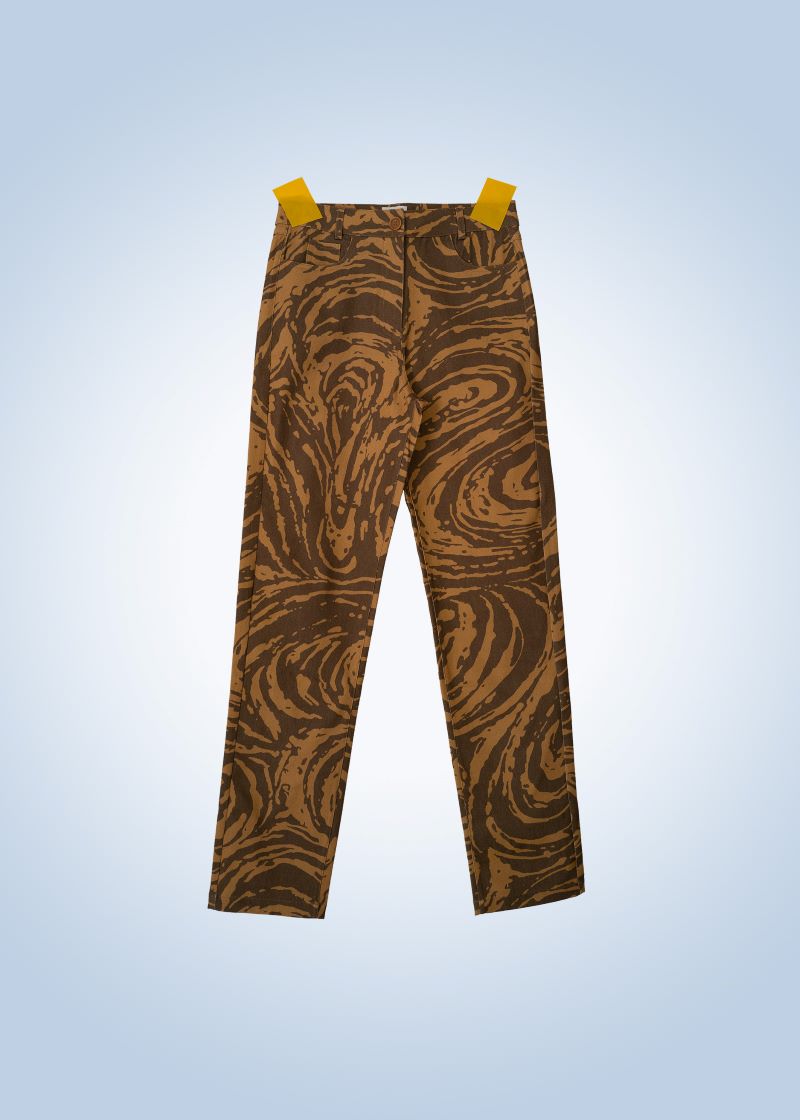 High-Waisted-100-Organic-Cotton-Sustainable-eco-friendly-Lokum-Pants-Brown-For-Women